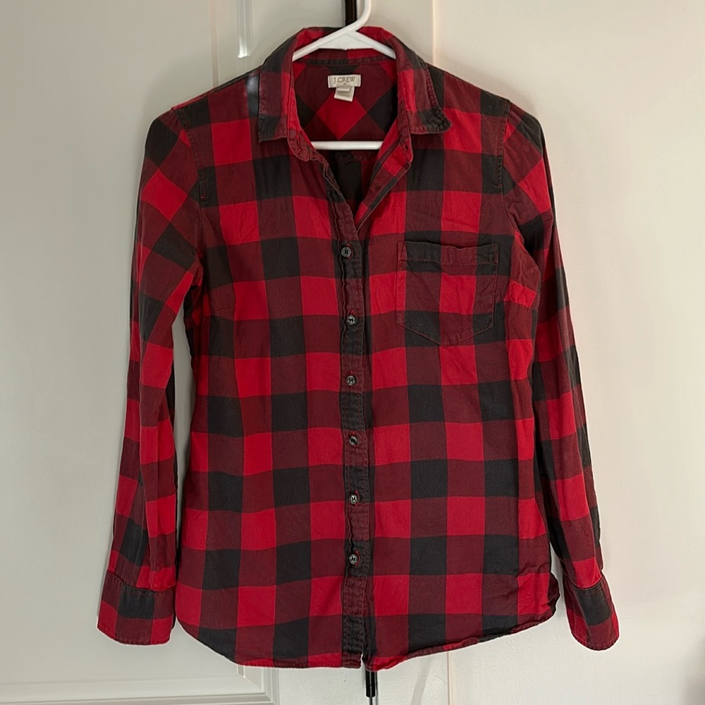 J crew The Perfect Shirt XS Buffalo Plaid flannel